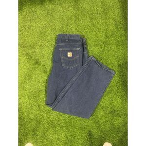 Vintage Carhartt FR Mens Jeans 38x32 Dark Wash Flame Resistant Work Denim Pants